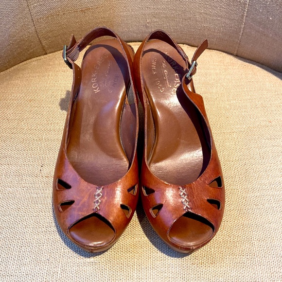 Kork Ease Wedges Leather Sandals Shoes Sz 7/38 - Picture 2 of 7